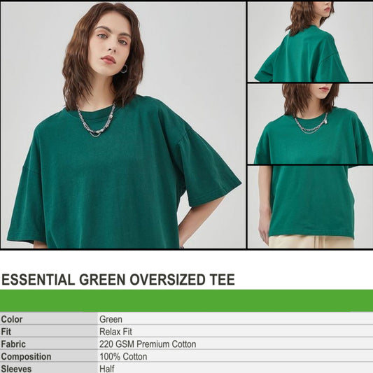 Green Essential Oversized Tee